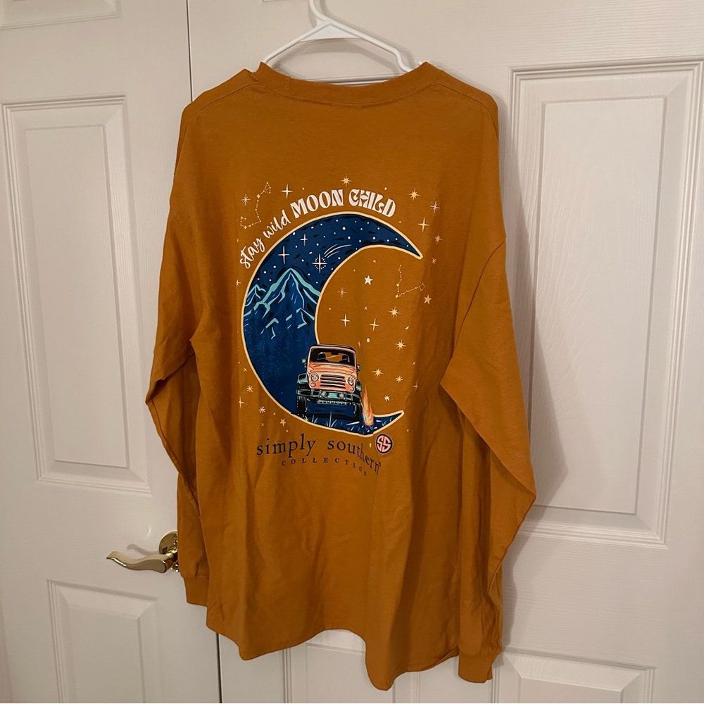 ❤️BNWOT❤️ Simply Southern Orange Stay Wild Moon Child Jeep Long Sleeve T-Shirt